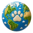Animal World Map logo